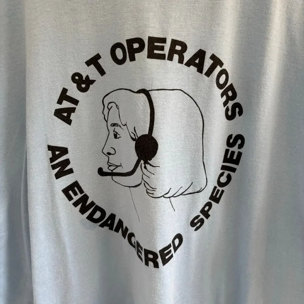 Vintage AT&T Operators An Endangered Species Single Stitch T-Shirt XL
